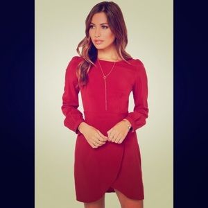 Tobi red tulip dress